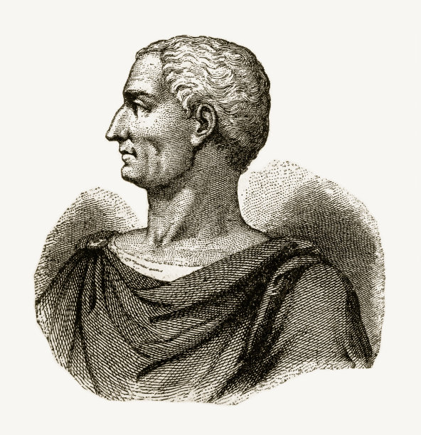 凯撒大帝素描图片